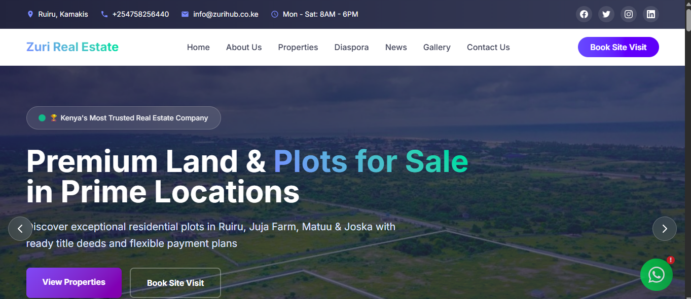 Zuri Real Estate demo platform